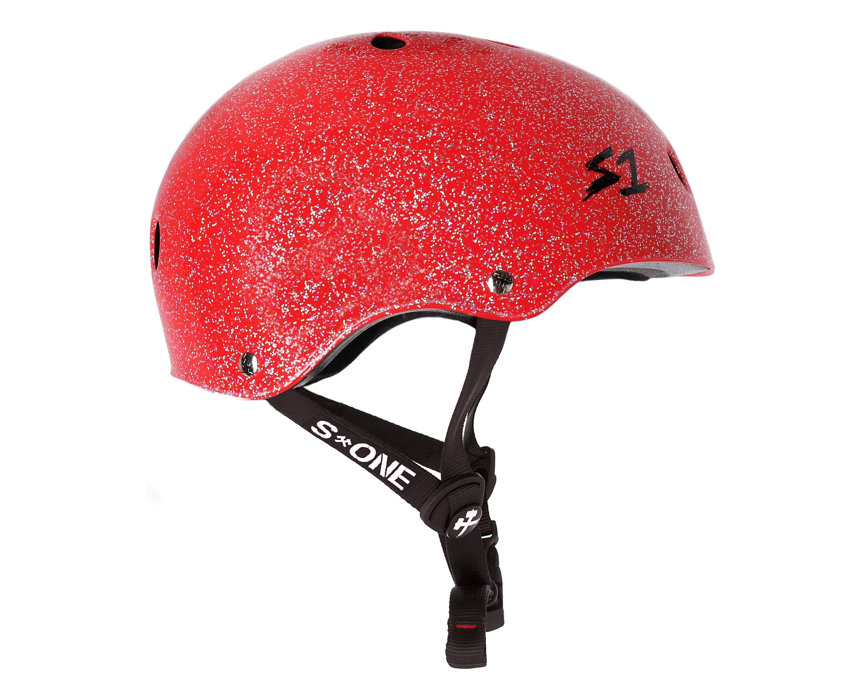 S1 Lifer Helmet - Red Gloss Glitter – Chuffed Skates USA