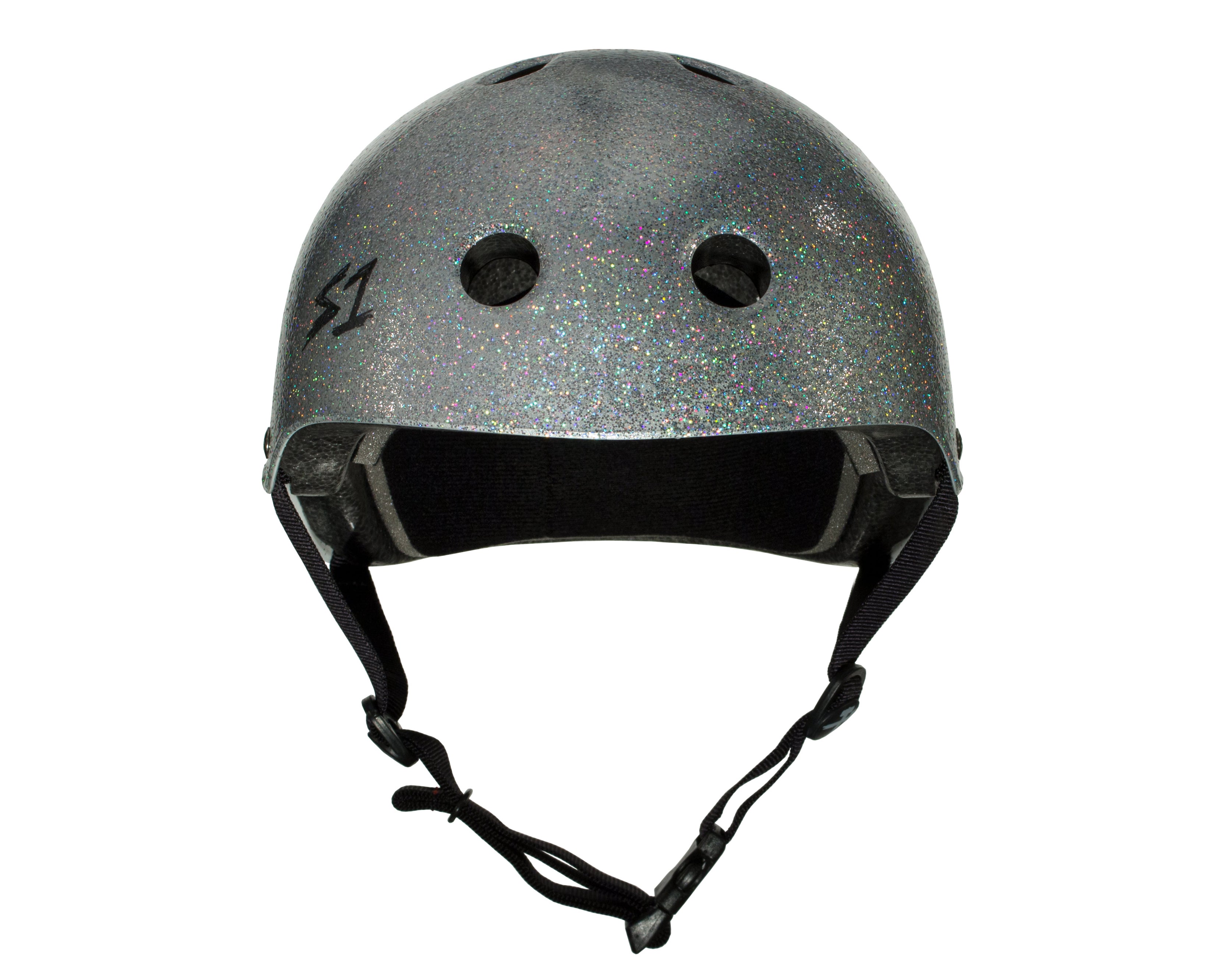 S1 Lifer Helmet - Silver Gloss Glitter – Chuffed Skates USA